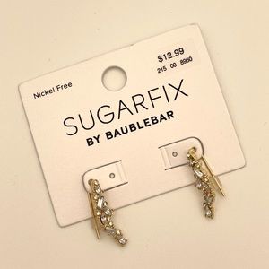 Sugar Fix by BaubleBar Crystal and Gold Earring Crawlers Climbers